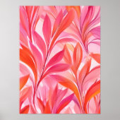 Poster Floral rose (Devant)