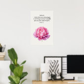 Poster Floral rose 3 Jean 1:2 Écriture chrétienne (Bureau à domicile)