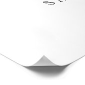 Poster Floral rose blanc Bienvenue à notre panneau Mariag (Coin)