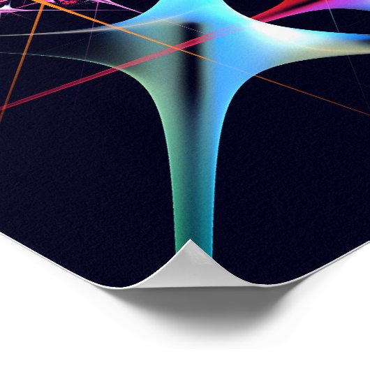 Poster Floral rose moderne Art Abstrait Couleur Motif #01 (Coin)