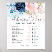 Poster Floral rose ou bleu Old Wives Tales (Devant)
