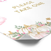 Poster Floral rose petit Citrouille Faveurs (Coin)