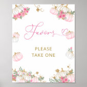 Poster Floral rose petit Citrouille Faveurs (Devant)