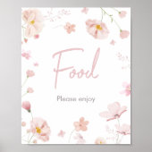 Poster Floral rose Printemps bébé dans Bloom Baby shower (Devant)