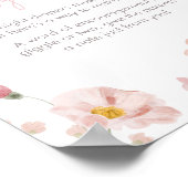 Poster Floral rose printemps bébé en fleur couche nocturn (Coin)