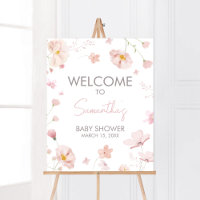 Floral rose printemps bébé en fleurs Bienvenue