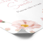 Poster Floral rose printemps bébé en fleurs Les bébés son (Coin)