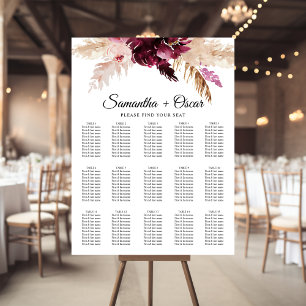 Poster Floral rose rose de Bourgogne moderne