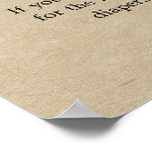 Poster Floral rose rousse rustique Diaper signe de tombol (Coin)