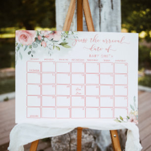 Poster Floral rose vif Guess Date civile