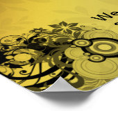 Poster Floral Salon Spa Papillon Or (Coin)