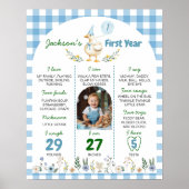 Poster Floral Silly Goose Milestone Photo (Devant)