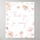 Poster Floral Spring Baby in Bloom Merci pour venir (Devant)
