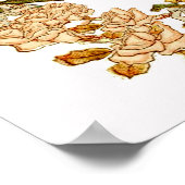 Poster Floral Spring Fleur de couronne rose Fleurs Art (Coin)