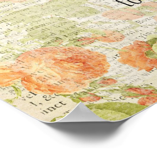 Poster Floral Stop Me (Coin)