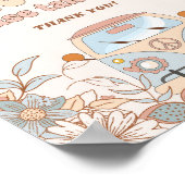 Poster Floral Super Retro Hippie Party Faveurs (Coin)