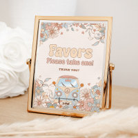 Floral Super Retro Hippie Party Faveurs