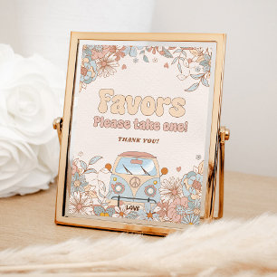 Poster Floral Super Retro Hippie Party Faveurs