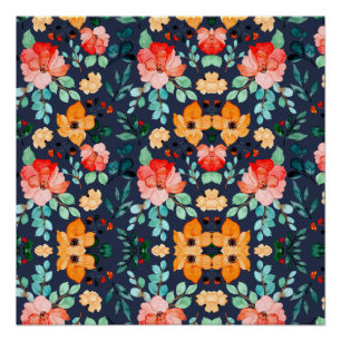 Poster Floral Surface Motif - Mode Printemps Décoratif