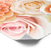 Poster Floral Tea Bridal Shower Welcome Sign (Coin)