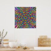 Poster Floral Tie Dye (Cuisine)