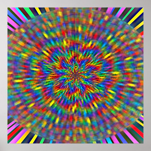 Poster Floral Tie Dye (Devant)