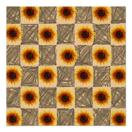 Poster floral Tournesol (Devant)