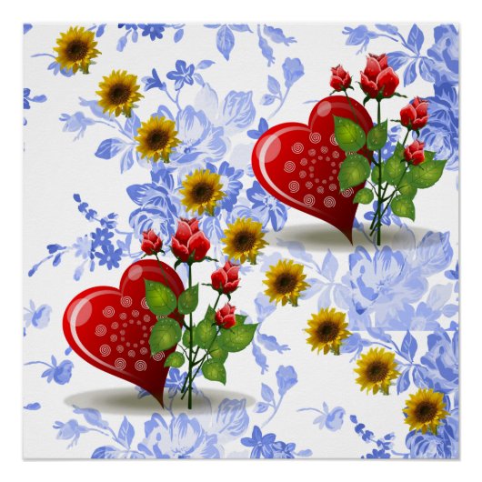 Poster floral Tournesol (Devant)