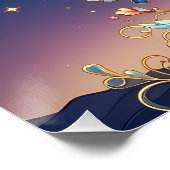 Poster Floral Unicorn Night Fantasy (Coin)