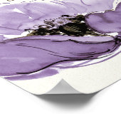 Poster Floral Valse Plum Aquarelle Fleurs (Coin)