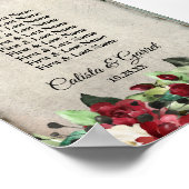 Poster Floral vert blanc de Bourgogne | Gris (Coin)