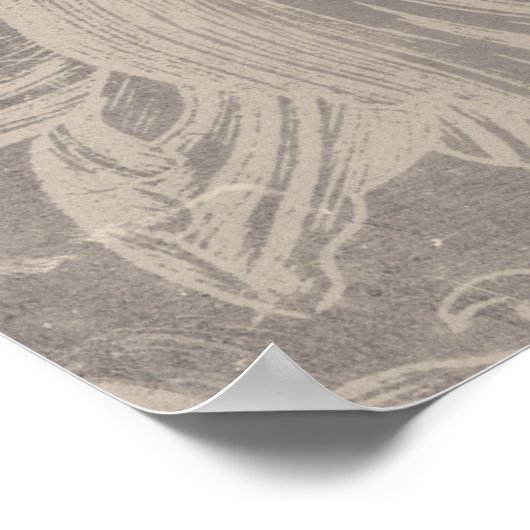 Poster Floral vieilli (Coin)