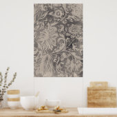 Poster Floral vieilli (Cuisine)