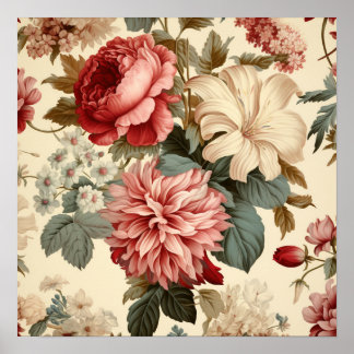 Poster Floral vintage