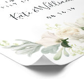 Poster Floral Vintage Blanc (Coin)