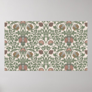 Poster Floral vintage seamless pattern. Enchanted Vintage