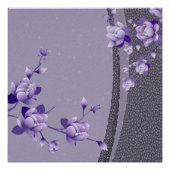 Poster Floral Violet (Devant)