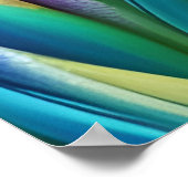 Poster Floral violet et or pansé bleu feuille vert (Coin)