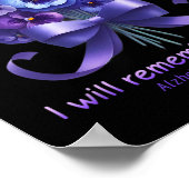 Poster Floral Violet Je Me Souviendrai De Vous Heimerheim (Coin)