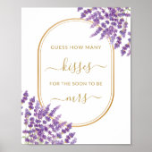 Poster Floral Violet Lavande Combien de baisers jeu nupti (Devant)
