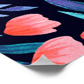 Poster Floral watercolor seamless. (Coin)