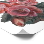 Poster Floral Wedding "Roses" seating chart. (Coin)