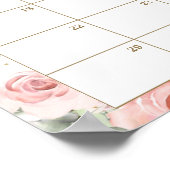 Poster Floral Woodland Animals Guess Baby's due Date de J (Coin)