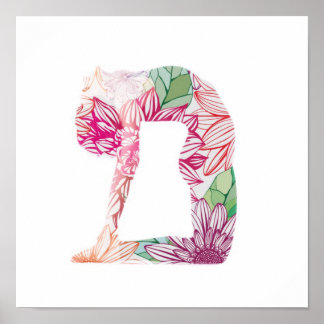 Poster Floral Yoga