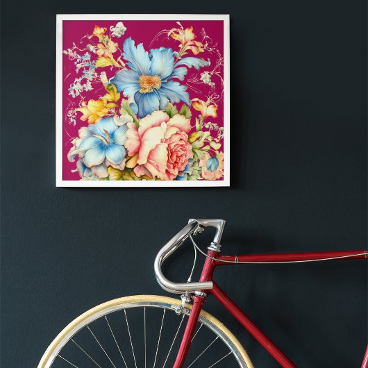 Poster FLORALE vintage DU PRINTEMPS