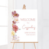 Poster Florals Baby Bloom Baby shower Bienvenue