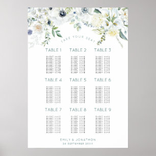 Poster Florals Eucalyptus 9 Tableaux 90 Places assises