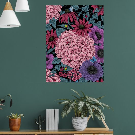 Poster Floraux de jardin gras (Salon 1)