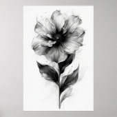 Poster Flore Abstraite en noir (Devant)