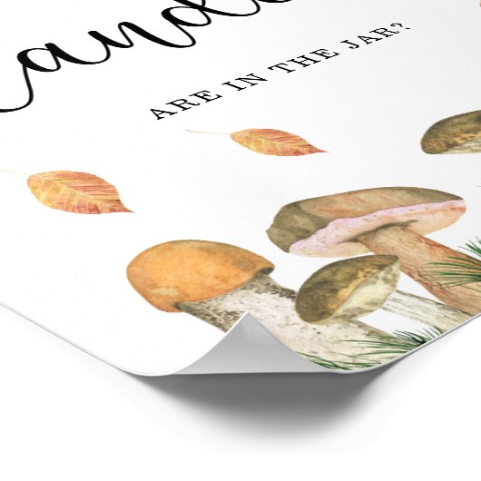 Poster Flore automnale devinez combien de bonbons (Coin)